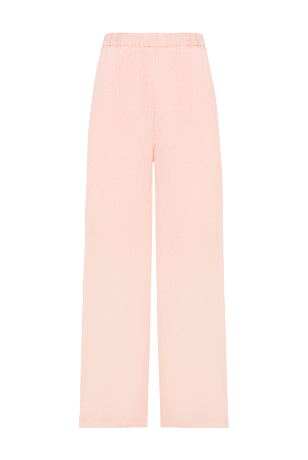 Loro Piana valerio wide-leg trousers in pink linen 195147 - photo 1