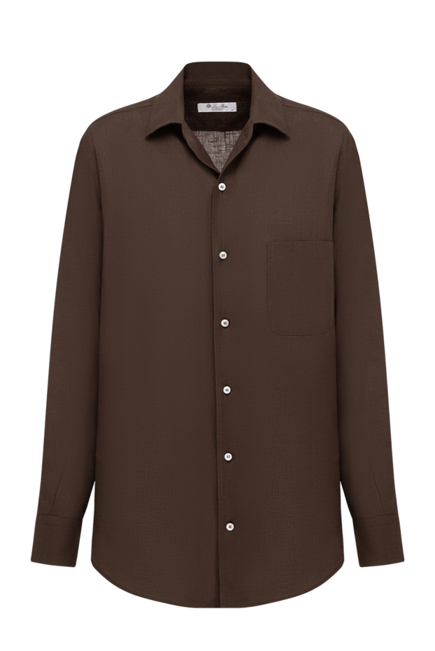 Loro Piana andré women's linen shirt in brown 195150 - photo 1