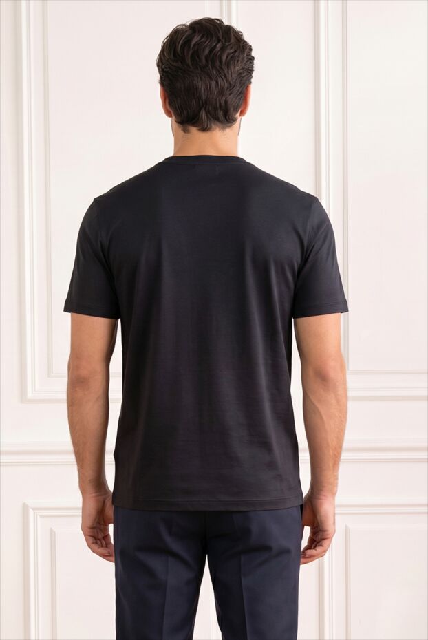 Zilli men's black cotton t-shirt with graphic print 195219 - photo 2