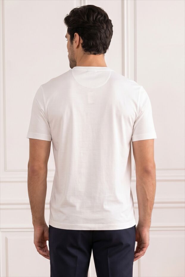 Zilli men's white cotton t-shirt with 3d embroidery 195225 - photo 2