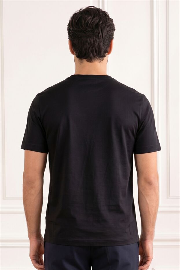 Zilli men's black cotton t-shirt with lion head print 195228 - photo 2