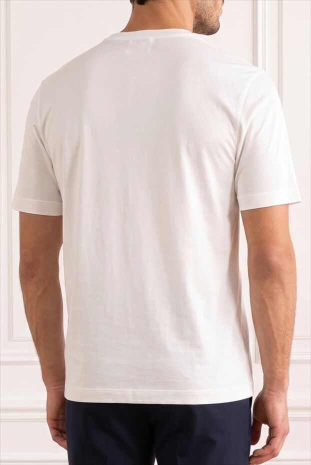 Zilli men's white cotton t-shirt with a bright gradient print 195232 - photo 2