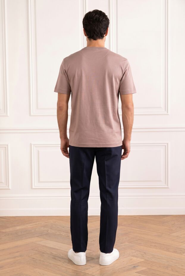 Zilli men's brown cotton t-shirt with heraldic crest print 195240 - photo 2