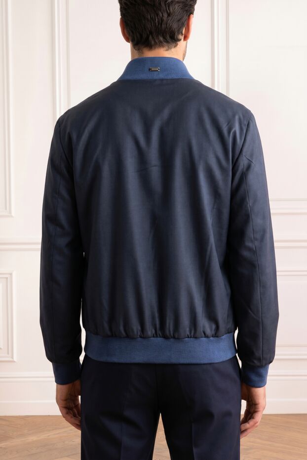 Zilli men's silk bomber jacket with knit trim 195320 - photo 2