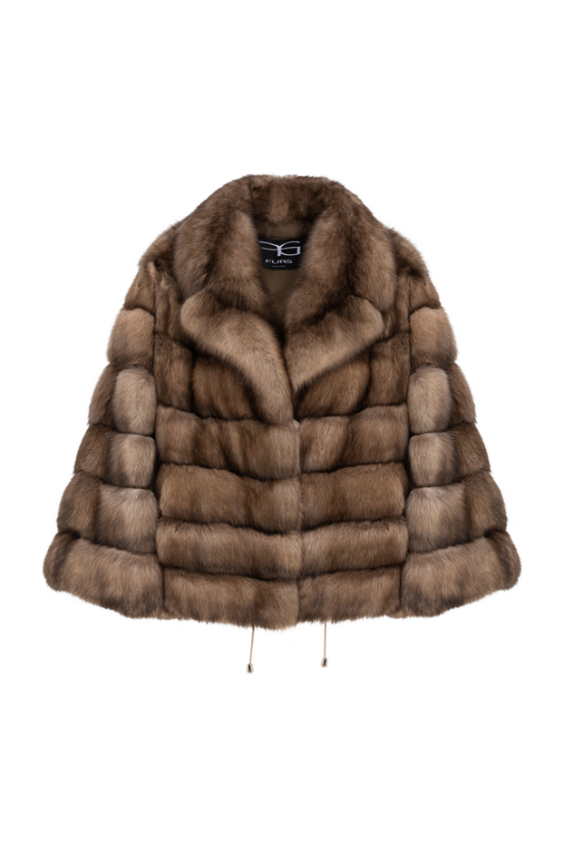 FG Furs short sable jacket with drawstring and horizontal layout 195364 - photo 1