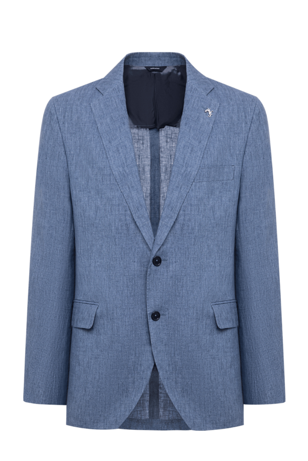 Lightweight denim jacket made from textured linen - photo 1
