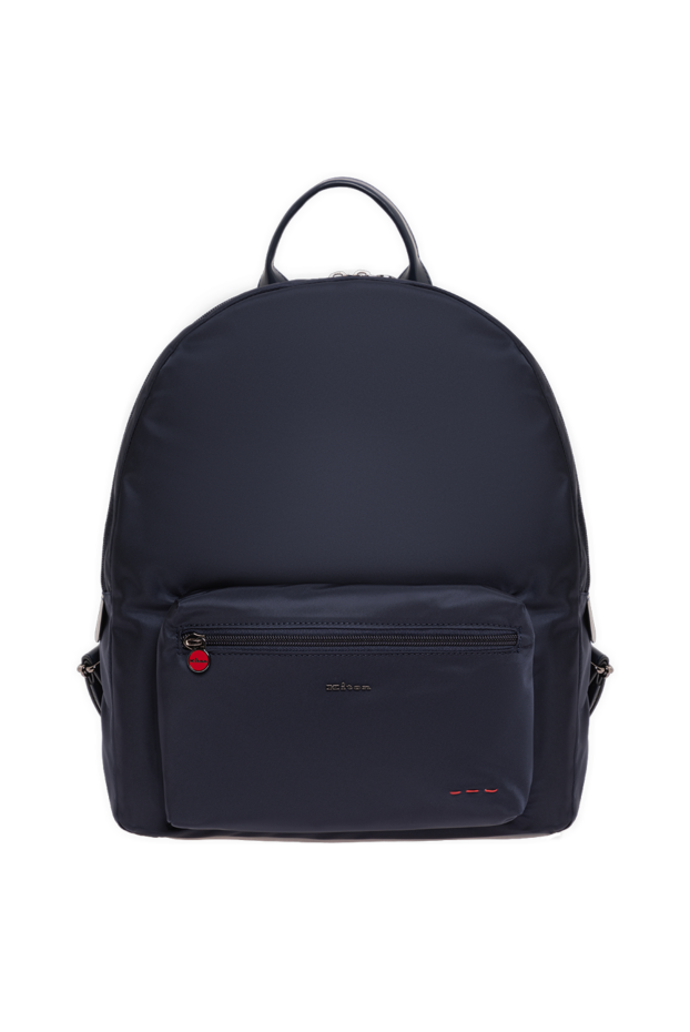 Kiton blue urban backpack made of high-tech textile with leather handles 195835 - photo 1
