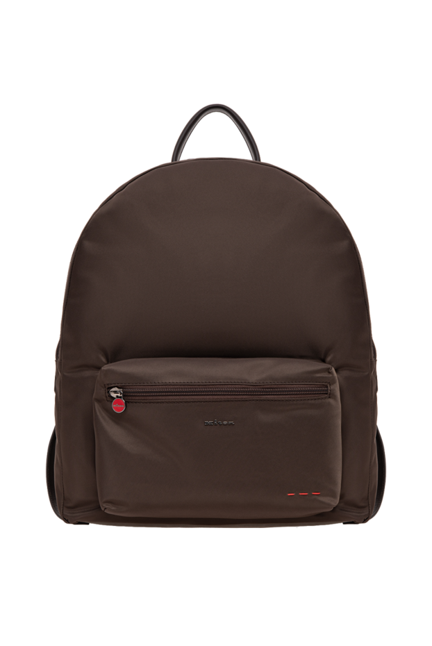 Kiton brown urban backpack made of high-tech textile with leather handles 195836 - photo 1