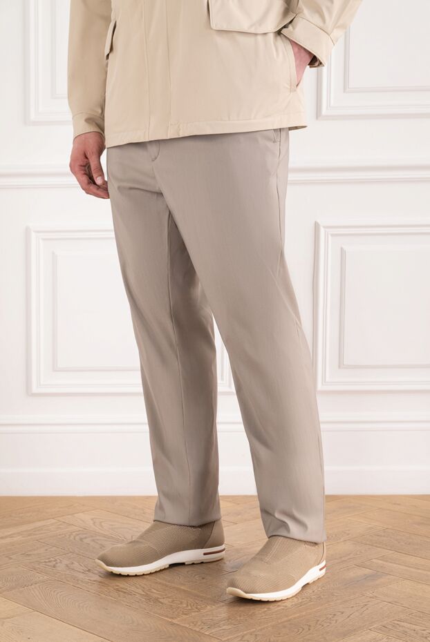 Loro Piana beige knit slip-on sneakers with signature kummel piping 195894 - photo 2