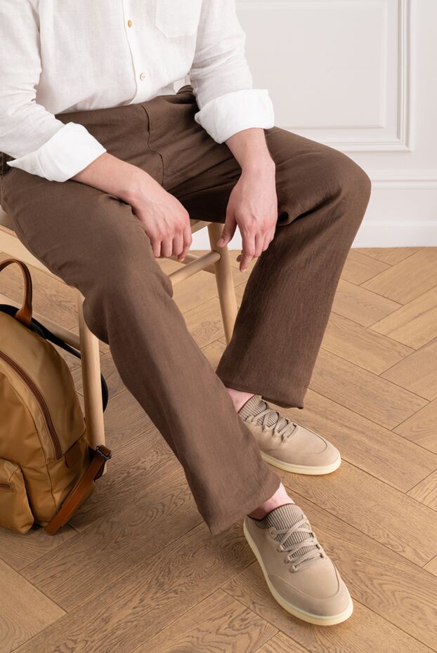 Loro Piana слипоны soho walk из телячьей кожи бежевого цвета 195897 - фото 2