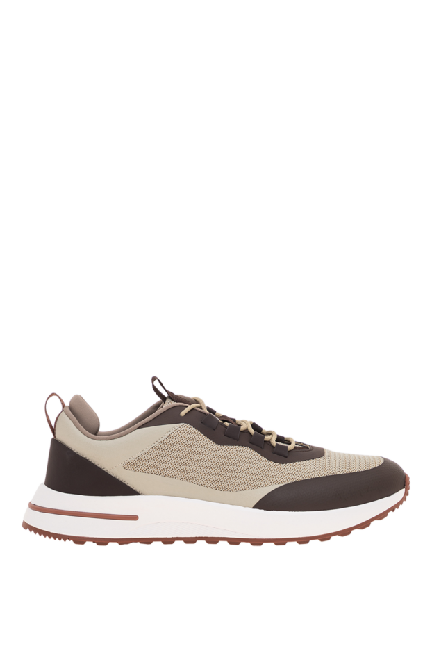 Loro Piana комбинированные кроссовки week-end walk из трехмерного трикотажа и гладкой кожи наппа 195903 - фото 1