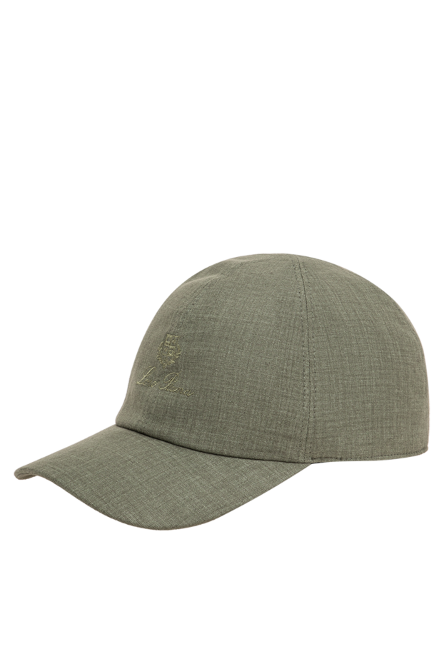 Loro Piana кестеленген хаки түсті зығыр бейсболка 195908 - фото 3