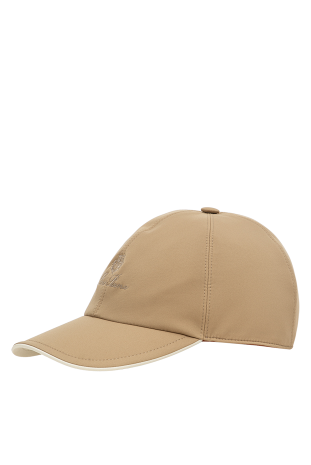 Loro Piana ерлерге арналған, құм түсті бейсболка, контрастты түтікшесі бар күңгірт микрофибрадан жасалған 195913 - фото 3