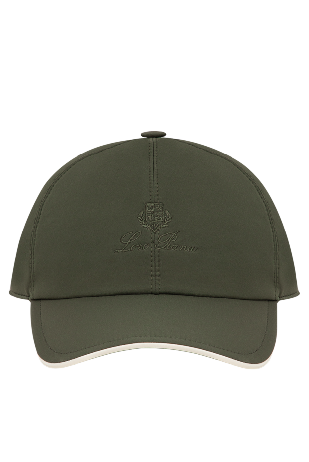 Loro Piana техникалық микрофибрадан жасалған хаки түсті ерлерге арналған бейсболка 195915 - фото 1