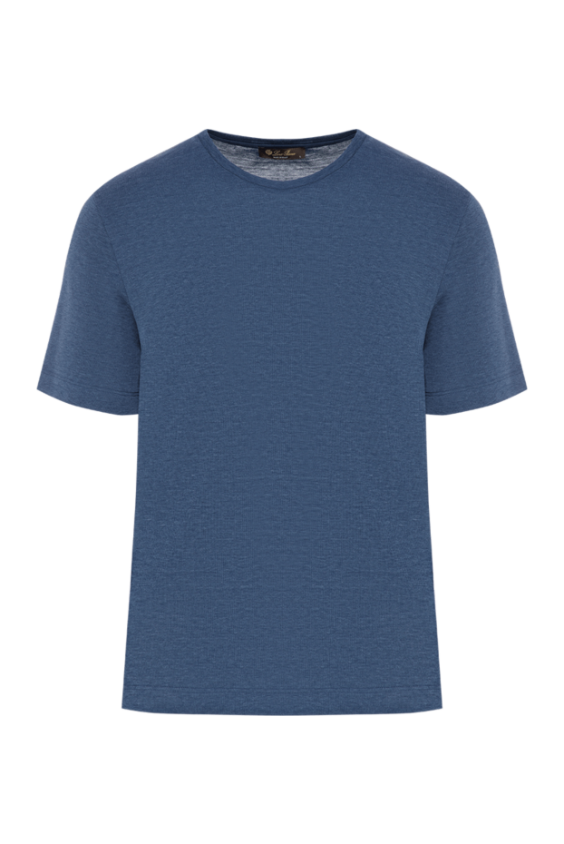 Loro Piana mazzorbo men's blue silk and cotton knit t-shirt 195933 - photo 1