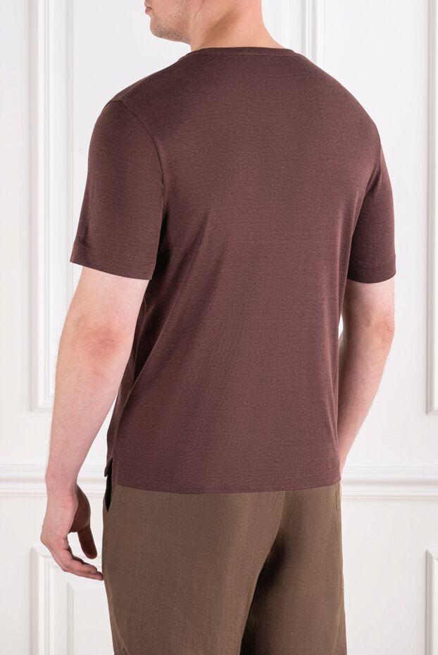 Loro Piana mazzorbo men's burgundy silk and cotton knit t-shirt 195934 - photo 3