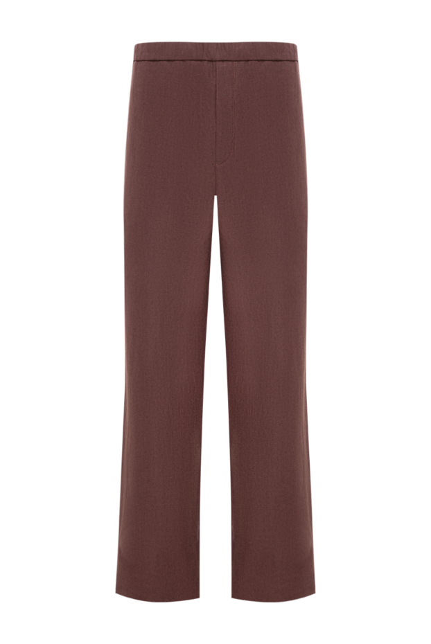 Loro Piana мужские коричневые трикотажные брюки marlyn прямого кроя 195947 - фото 1