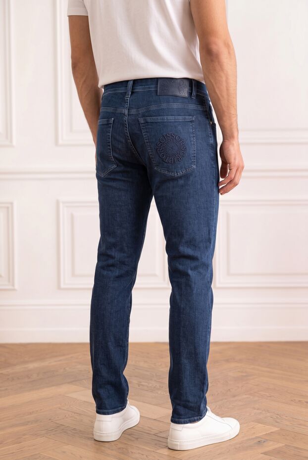 Scissor Scriptor straight-leg dark blue jeans with a classic five-pocket silhouette 196067 - photo 2