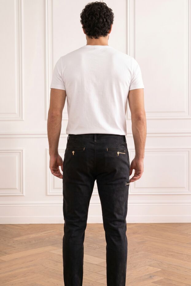 Scissor Scriptor men's black chinos with buttoned slit pockets 196112 - photo 2
