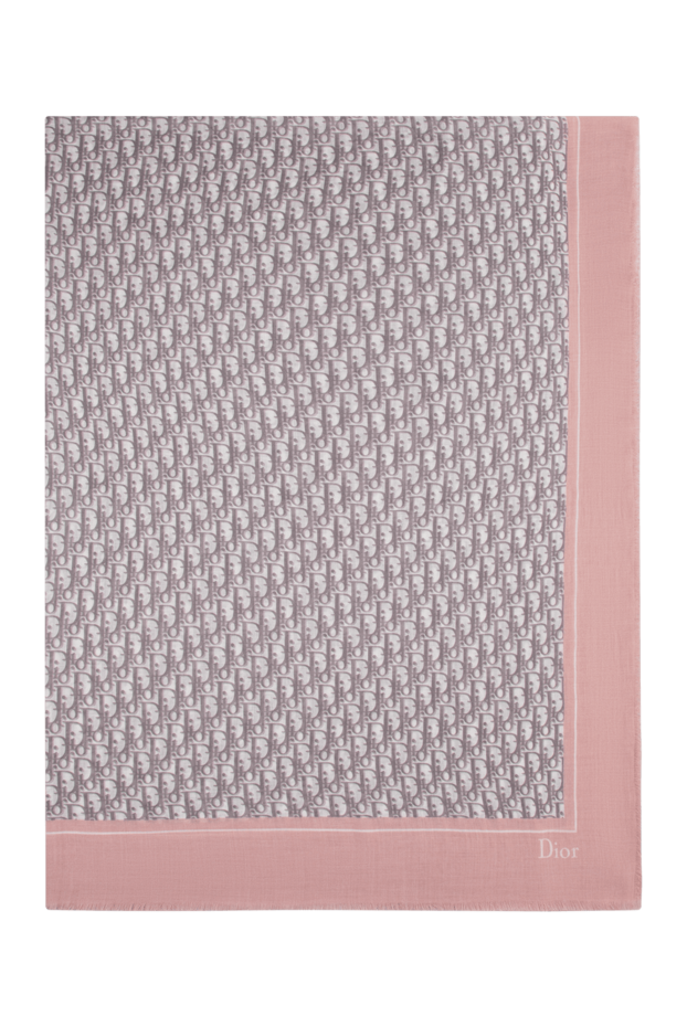 Dior women's silk scarf in pink tones with the signature oblique pattern 196344 - photo 1