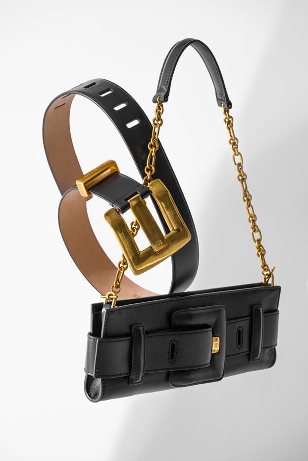 Balmain anthem кең былғары белбеуі және қалың винтажды ілгегі 196383 - фото 2