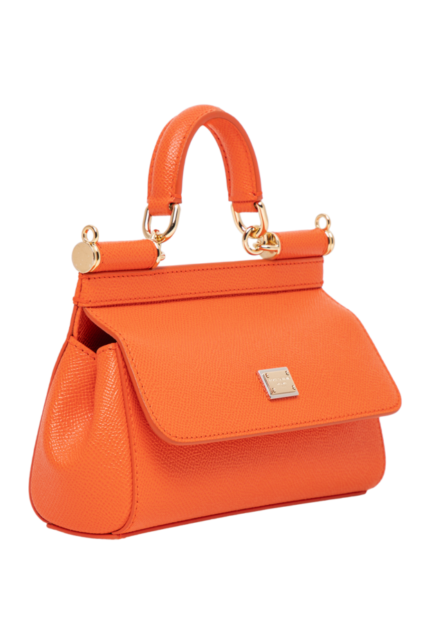 Dolce & Gabbana orange sicily mini calfskin bag 196386 - photo 3