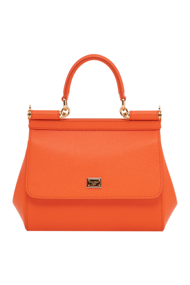 Dolce & Gabbana small orange sicily calfskin tote bag 196387 - photo 1