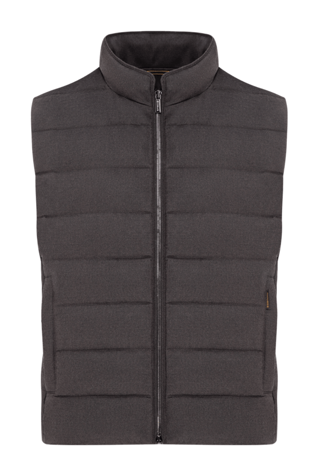 Moorer quilted down vest made of fine brown wool with added soft cashmere 196395 - photo 1