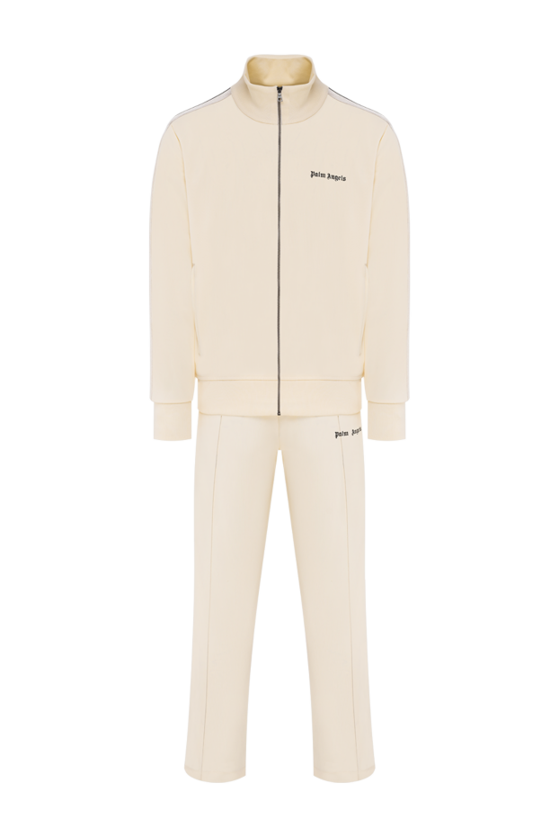 Palm Angels кремовый спортивный костюм с текстовым готическим логотипом 196433 - фото 1