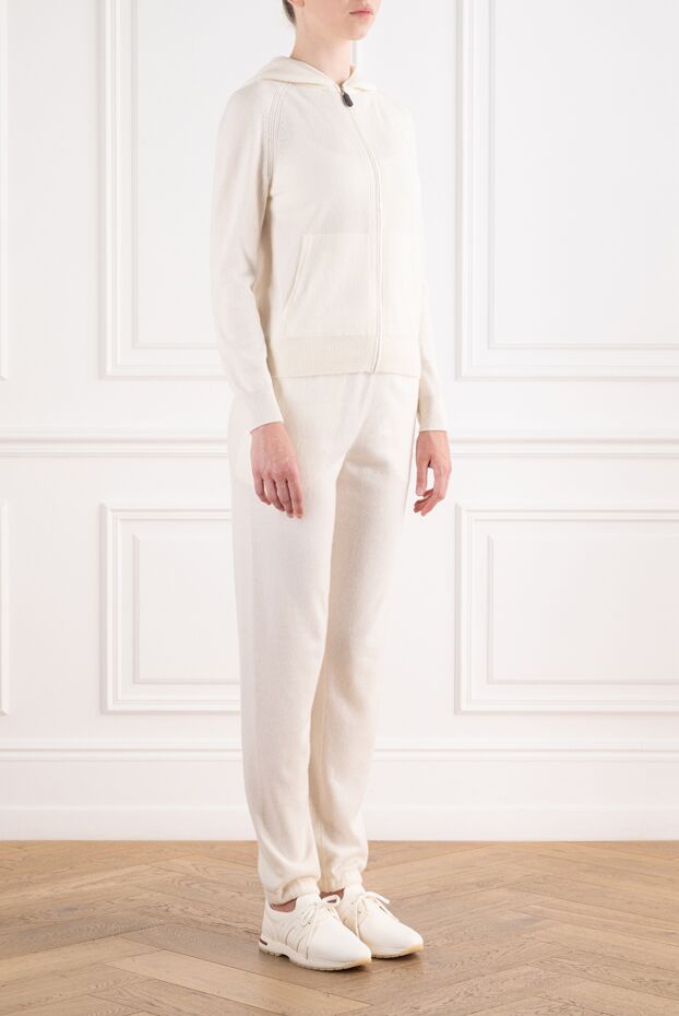 Loro Piana cashmere knit suit consisting of a zip-up hoodie and tapered trousers 196441 - photo 3