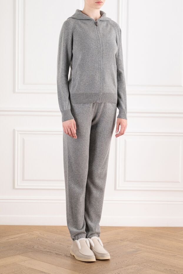 Loro Piana gray cashmere suit consisting of a zip-up hoodie and trousers 196442 - photo 3