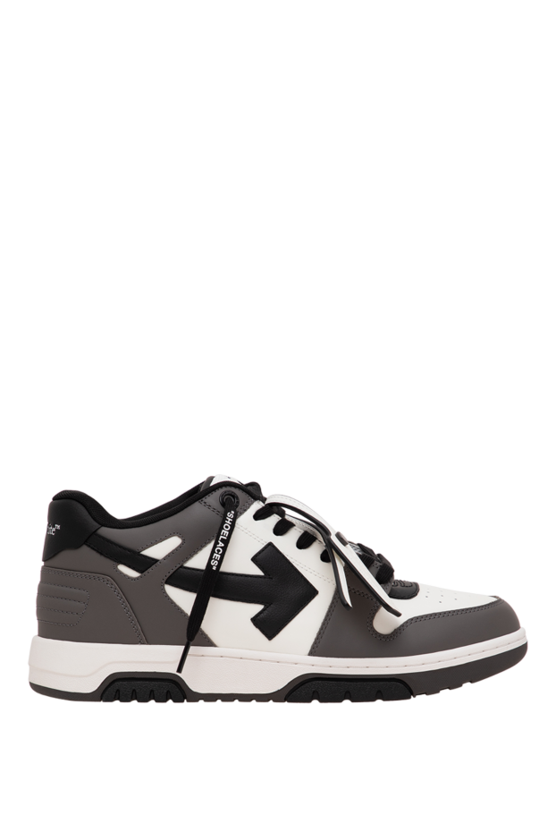 Off-White мужские кожаные комбинированные кроссовки out of office с контрастными стрелками 196650 - фото 1