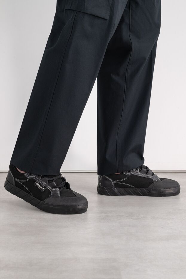 Off-White черные кеды vulcanized 779 из замши и текстиля 196653 - фото 2
