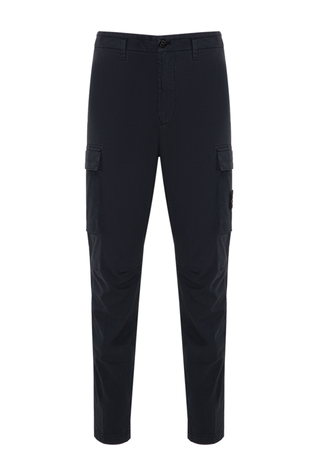 Stone Island мужские темно-синие брюки-карго из технологичного эластичного хлопка 196717 - фото 1