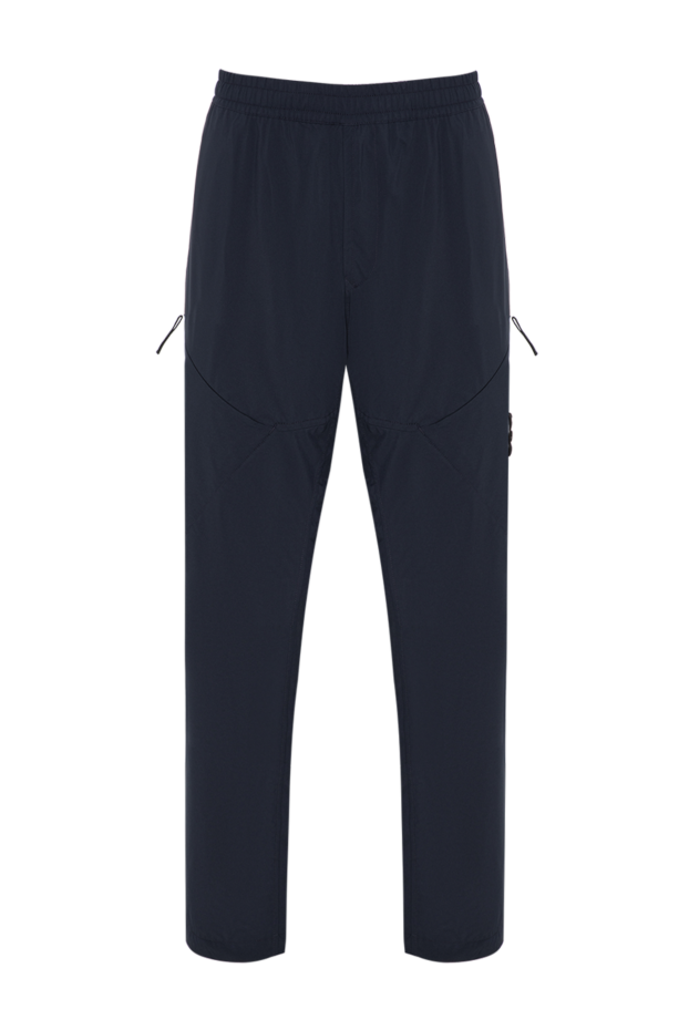 Stone Island мужские темно-синие спортивные брюки на эластичном поясе 196725 - фото 1
