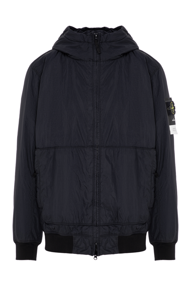 Stone Island dark blue bomber jacket made of technical, wear-resistant nylon with a hood 196734 - photo 1