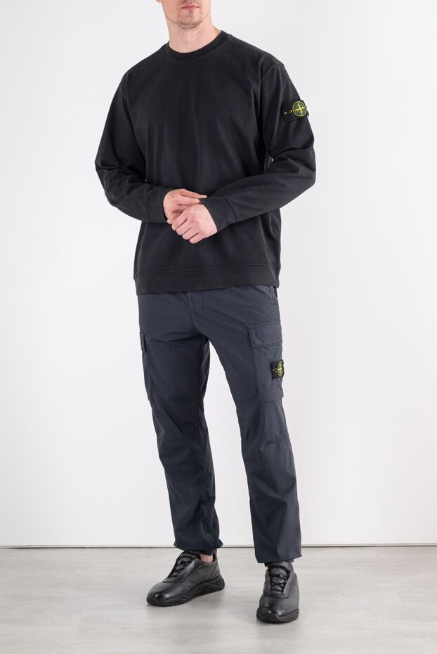 Stone Island мужские серые брюки-карго из тонкого эластичного хлопка 196761 - фото 2