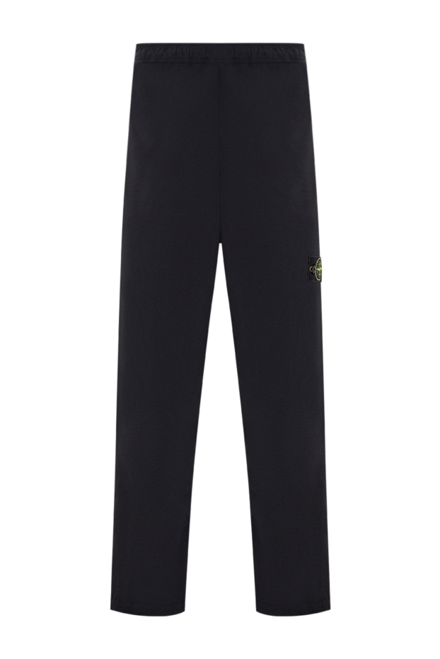 Stone Island темно-синие мужские спортивные брюки с патчем 196777 - фото 1