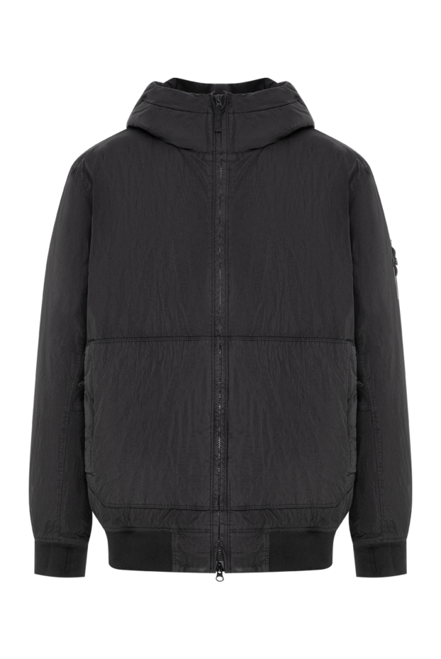 Stone Island куртка с капюшоном из трехслойного высокоэффективного материала черная 196803 - фото 1