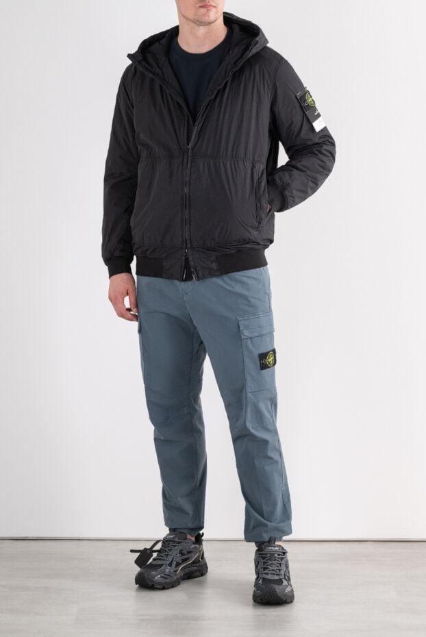 Stone Island куртка с капюшоном из трехслойного высокоэффективного материала черная 196803 - фото 2