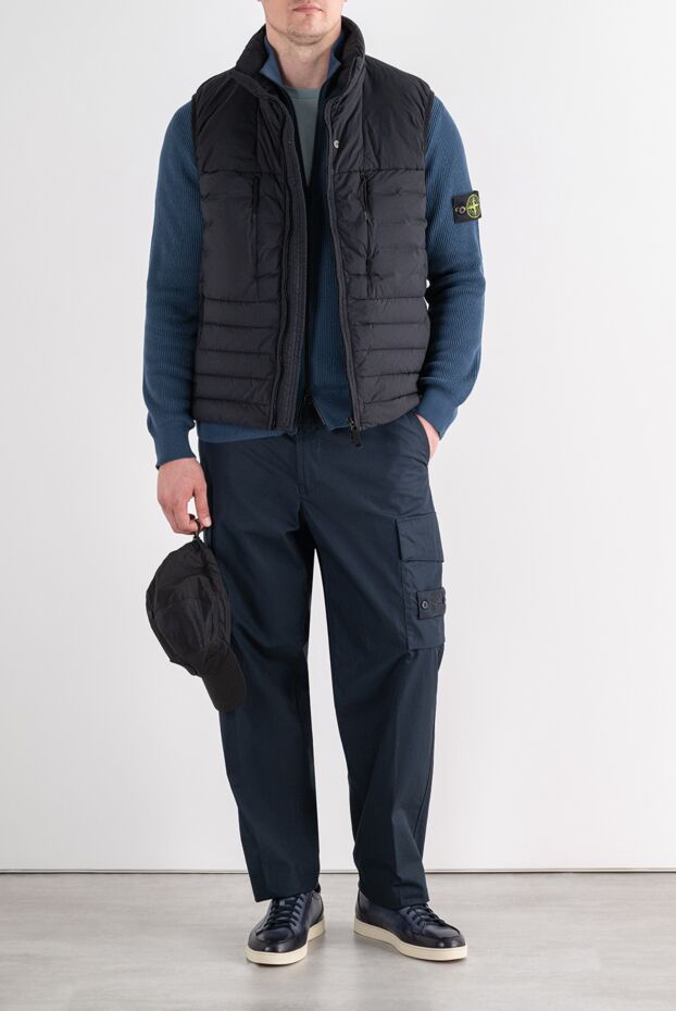 Stone Island черный матовый жилет из технологичного нейлона с бесшовной стежкой 196804 - фото 2