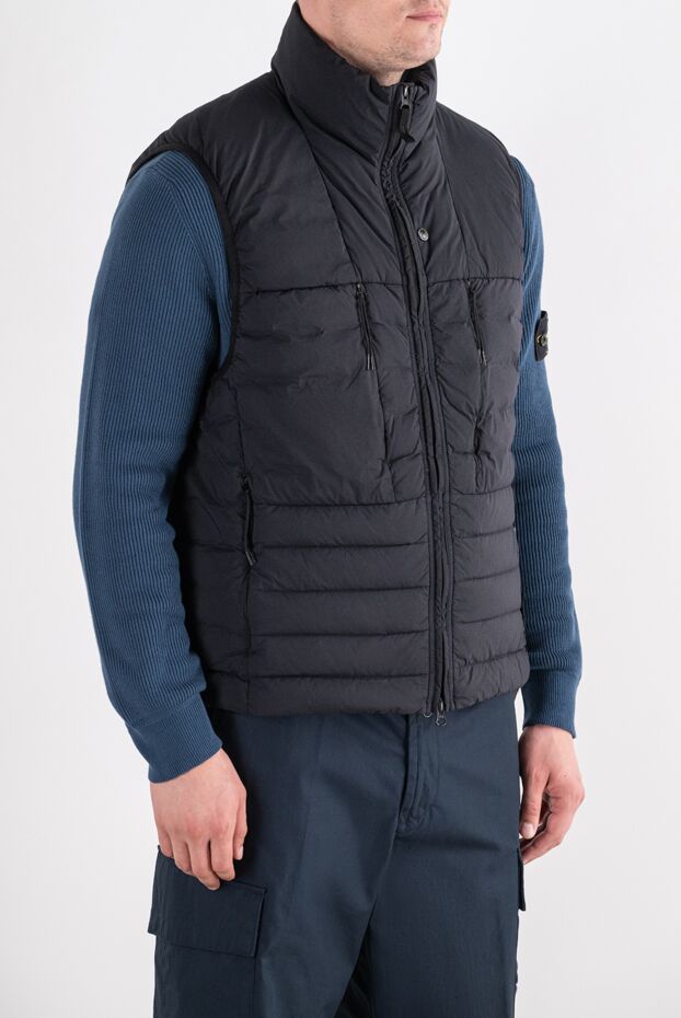 Stone Island черный матовый жилет из технологичного нейлона с бесшовной стежкой 196804 - фото 3
