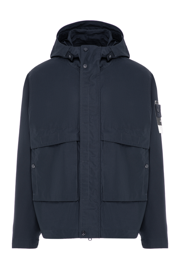 Stone Island темно-синяя мужская куртка-парка с капюшоном 196807 - фото 1