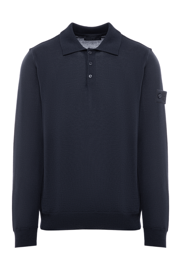 Stone Island stone island ghost blue long sleeve wool polo 196809 - photo 1