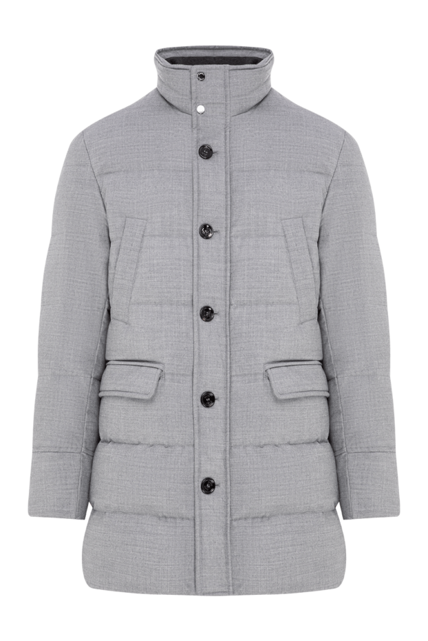 Moorer light gray men's down jacket barbieri-ll made of wool and cashmere 196817 - photo 1