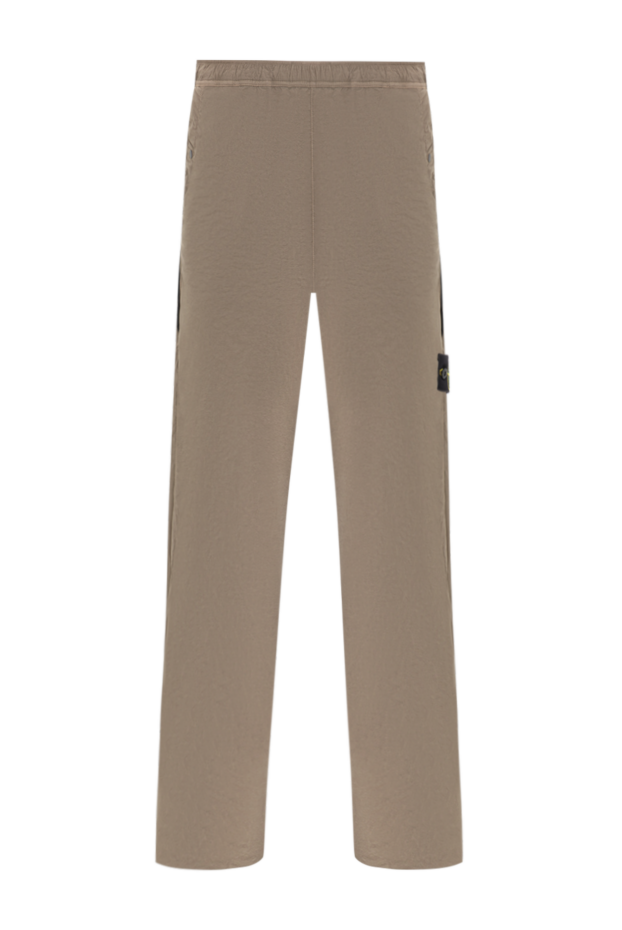 Stone Island свободные хлопковые спортивные брюки с фирменным компасом 196849 - фото 1