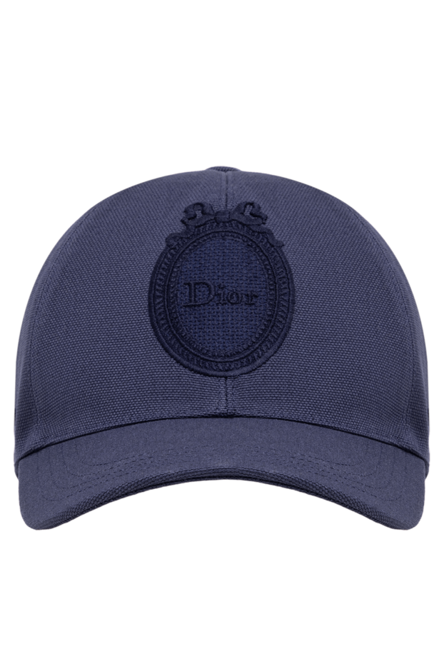 Dior médaillon navy blue cotton baseball cap with 3d embroidery 196870 - photo 1