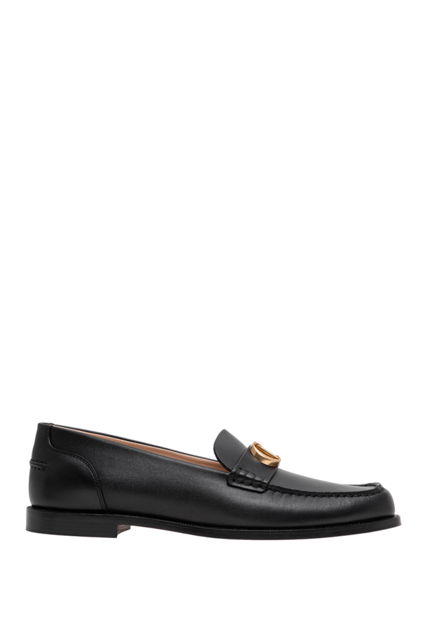 Dior black leather palais loafers with gold monogram on the vamp 196880 - photo 1