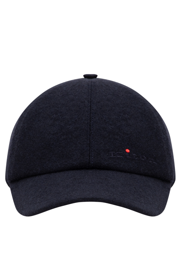Kiton blue cashmere baseball cap with embroidery and signature dot 196892 - photo 1