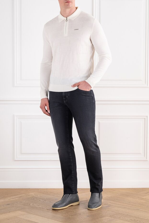 Jacob Cohen grey skinny jeans with a delicate melange effect and a dark patch 197129 - photo 2